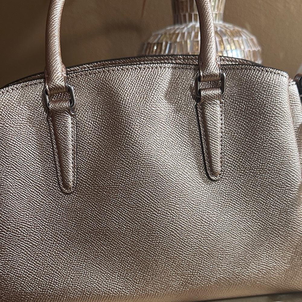 Coach Shimmering Tan Satchel - Picture 3 of 5
